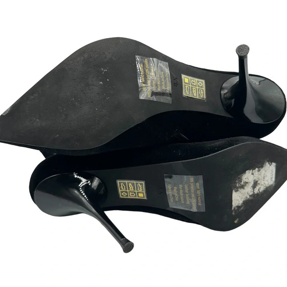 Jeffrey Campbell FLORETTE Black Velve Stiletto Boo. Sz: 8.5 - Picture 8 of 9